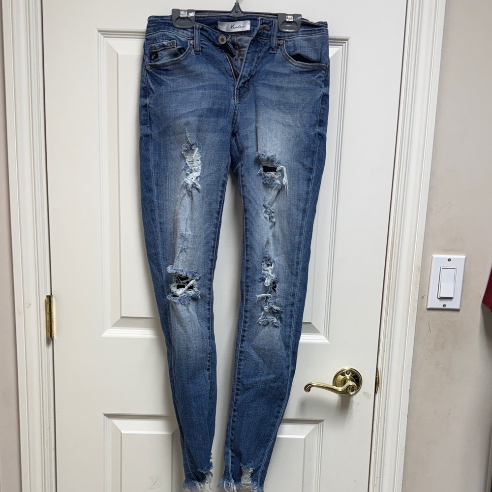 KanCan Ripped Blue Skinny Jeans